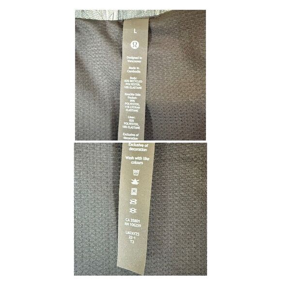 LULULEMON RJBI Grey Jacquard Pace Breaker Shorts 9" Lined Mens L Pockets Drwstrg - Picture 8 of 12